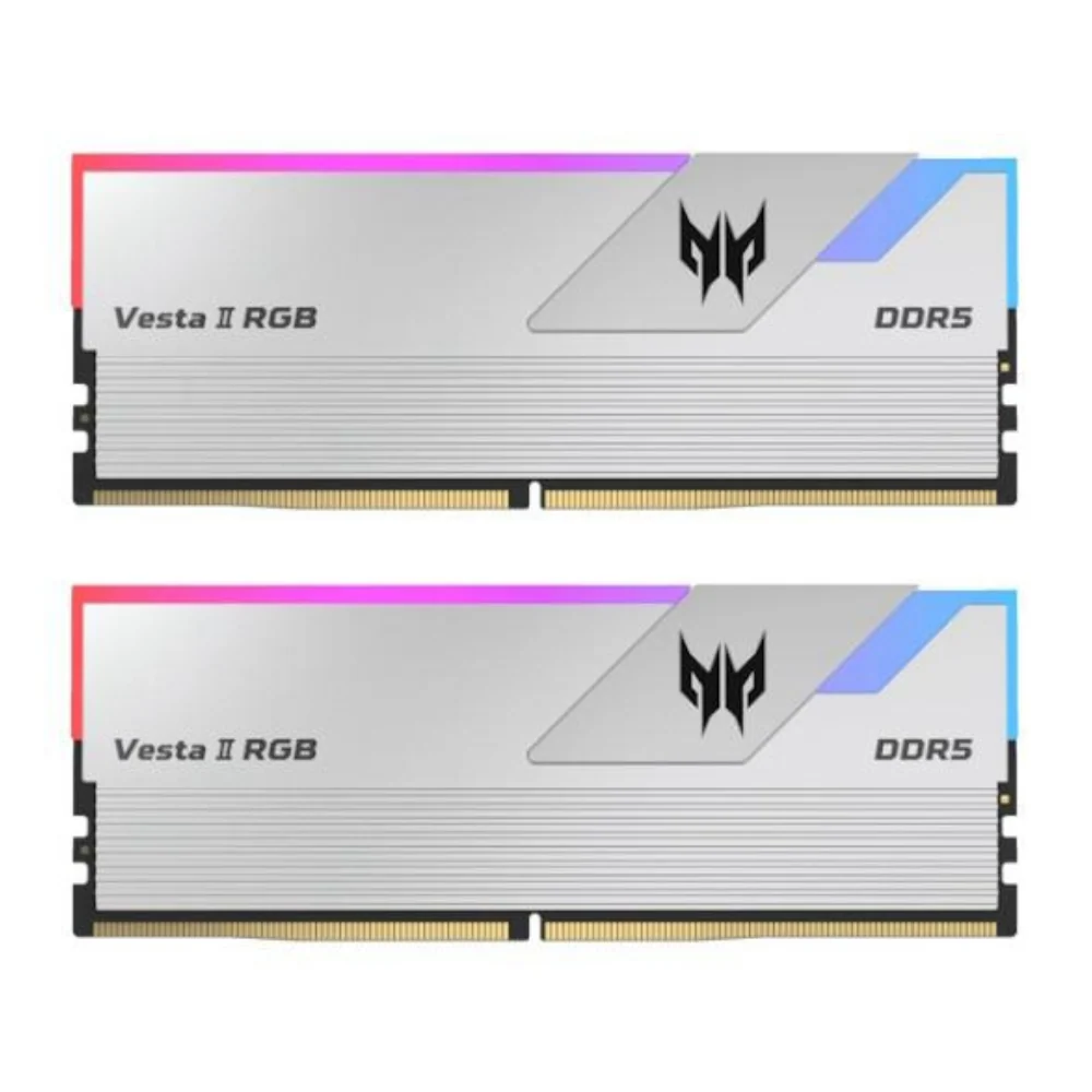 Kit de memoria RAM ACER Predator Vesta II DDR5, 6000 MHz, 32 GB (2x16 GB), CL32, plata