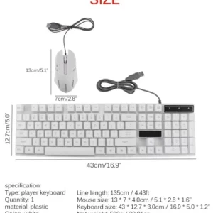 🎮 Combo Gamer Teclado y Mouse M400 – Potencia y Estilo para Gamers 🖥️ (804290) Agape_store