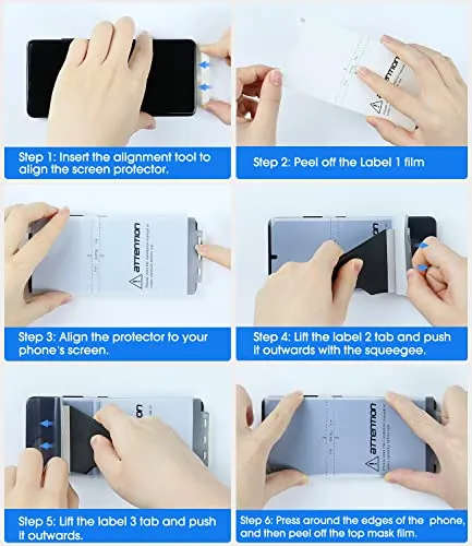 (2 Piezas) amFilm Piel Elástica Protector de Pantalla para Samsung Galaxy S22 Ultra 5G de 6,8 Pulgadas, Compatible con Ide...