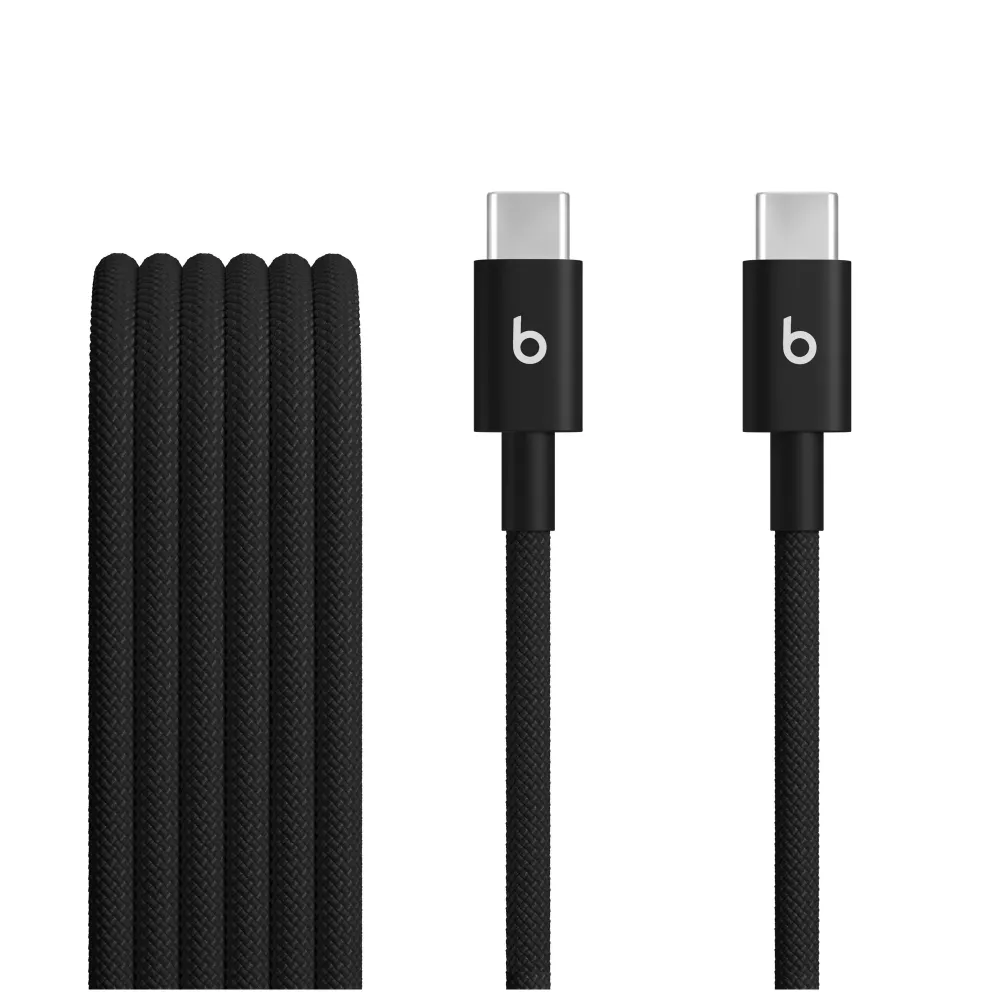 Paquete de dos cables tejidos Beats USB-C USB-C - Negro Carbón