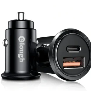 Cargador de Celular para Carro USB y Tipo C Carga Rápida Elough
