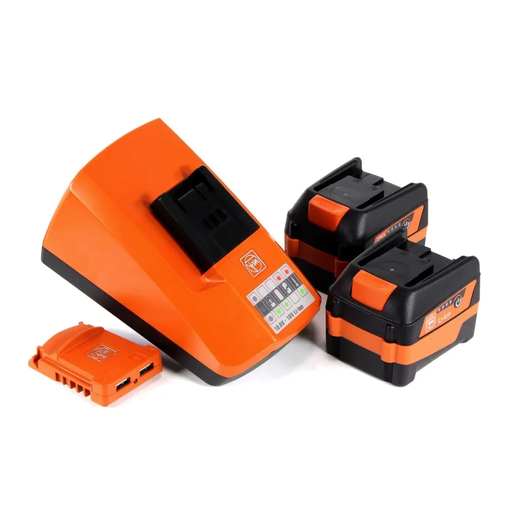 FEIN BATTERY STARTER SET USB EDITION 12V 2x baterías 6.0Ah + cargador + adaptador de baterí USB (92604316020)