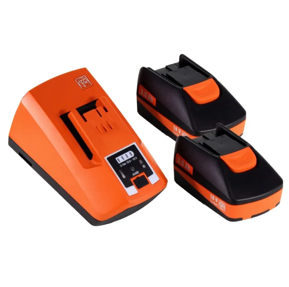 FEIN Set de inicio con baterí 18V: 2x Baterí FEIN de 3,0 Ah + Cargador ALG 80 ( 92604315010 )