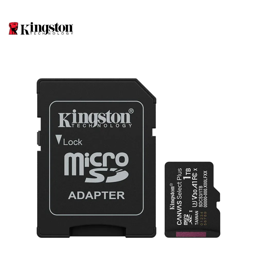 KINSGTON SDCS3/1TB Tarjeta Memoria, 1TB MicroSD, Canvas Select Plus, 150MB/seg, UHS-I Clase 10 KINGSTON