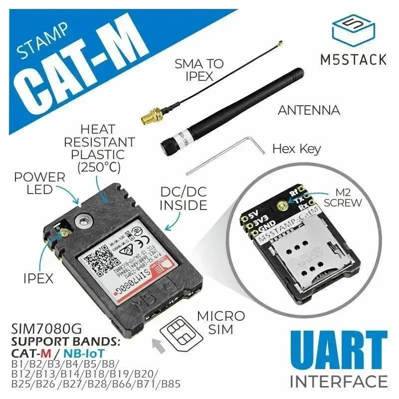 M5Stamp módulo CAT-M (SIM7080G) M5Stack