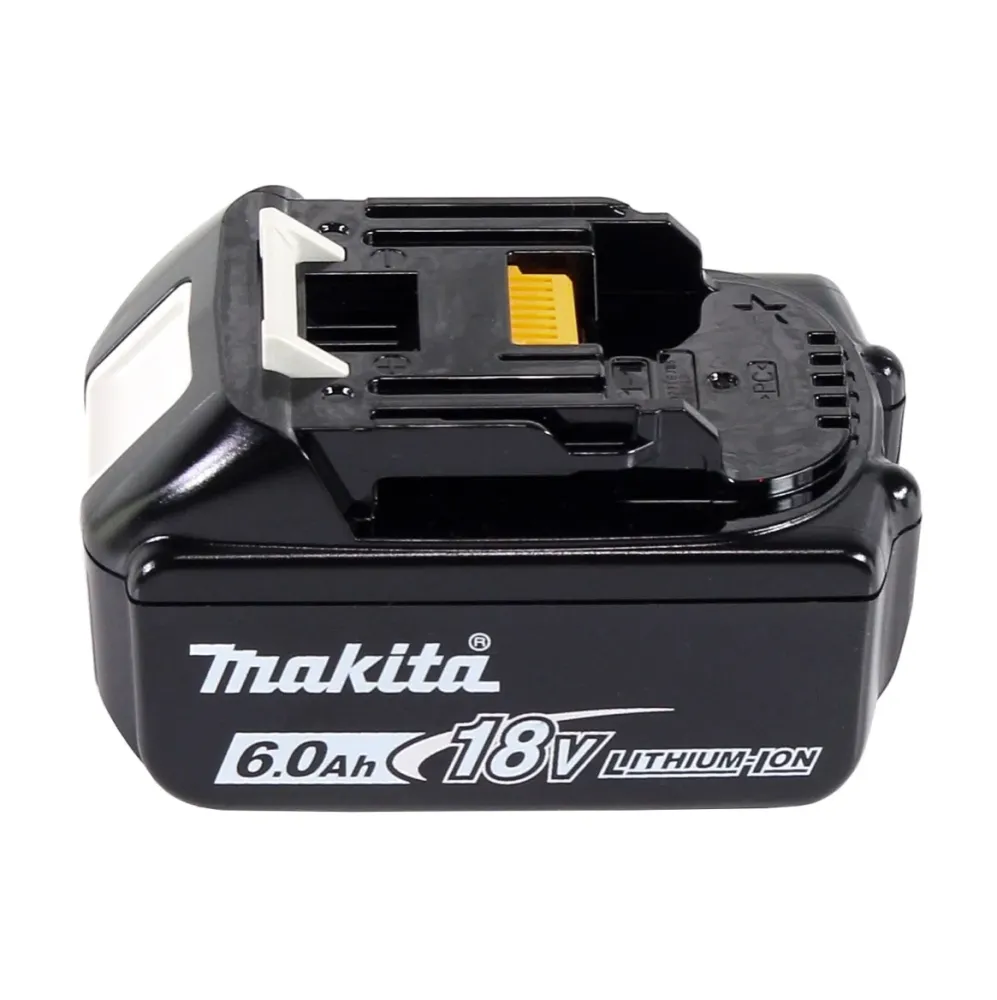 Makita: 2 baterías BL1860B de 6,0 Ah y 18 V (2x 197422-4) + cargador rápido dual DC18RD (196933-6) + maletín Makpac