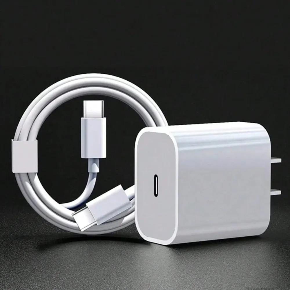 1 Set Adaptador de cargador rápido USB-C de 30W con cable de carga USB-C Tipo-C de 6.6FT/200cm Quierox - Tienda Online