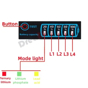 1 unidad de comprobador de capacidad de baterí LED de CC de 5 30 V, 12 V y 24 V, panel de visualización de potencia Quiero...