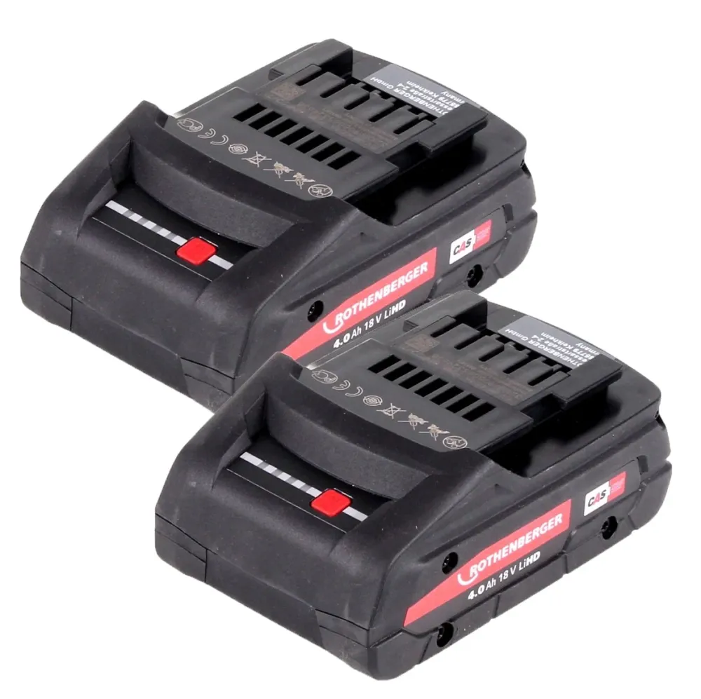 Baterí Li-HD Rothenberger RO BP18/4 de 18 V, 4,0 Ah, 2 unidades (1000002548)