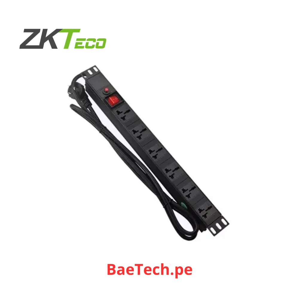 ZKTECO ZKPDU-6U REGLETA DE 6 TOMAS PLASTICO 15AMP